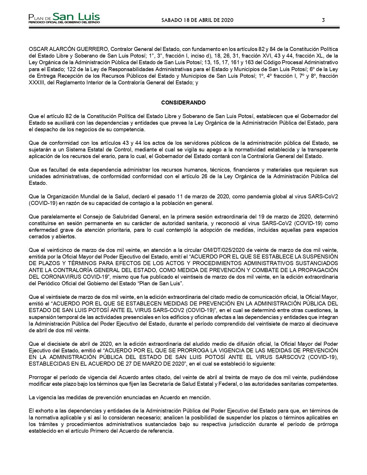 SLP ACUERDO DE PROROGA SUSPENSION DEBIDO AL COVID 19 CONTRALORIA GRAL. DEL EDO (18-ABR-2020).pdf (1)_pages-to-jpg-0003.jpg